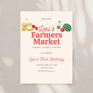 Farmers Market Birthday Invitation