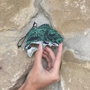 Bass Fish Car Freshie, Custom Fish Car Freshener, Air Freshener