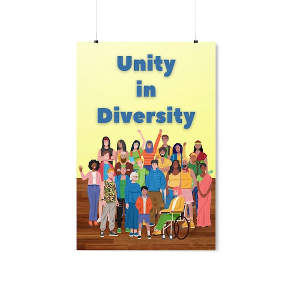 Unity In Diversity Poster For Kids