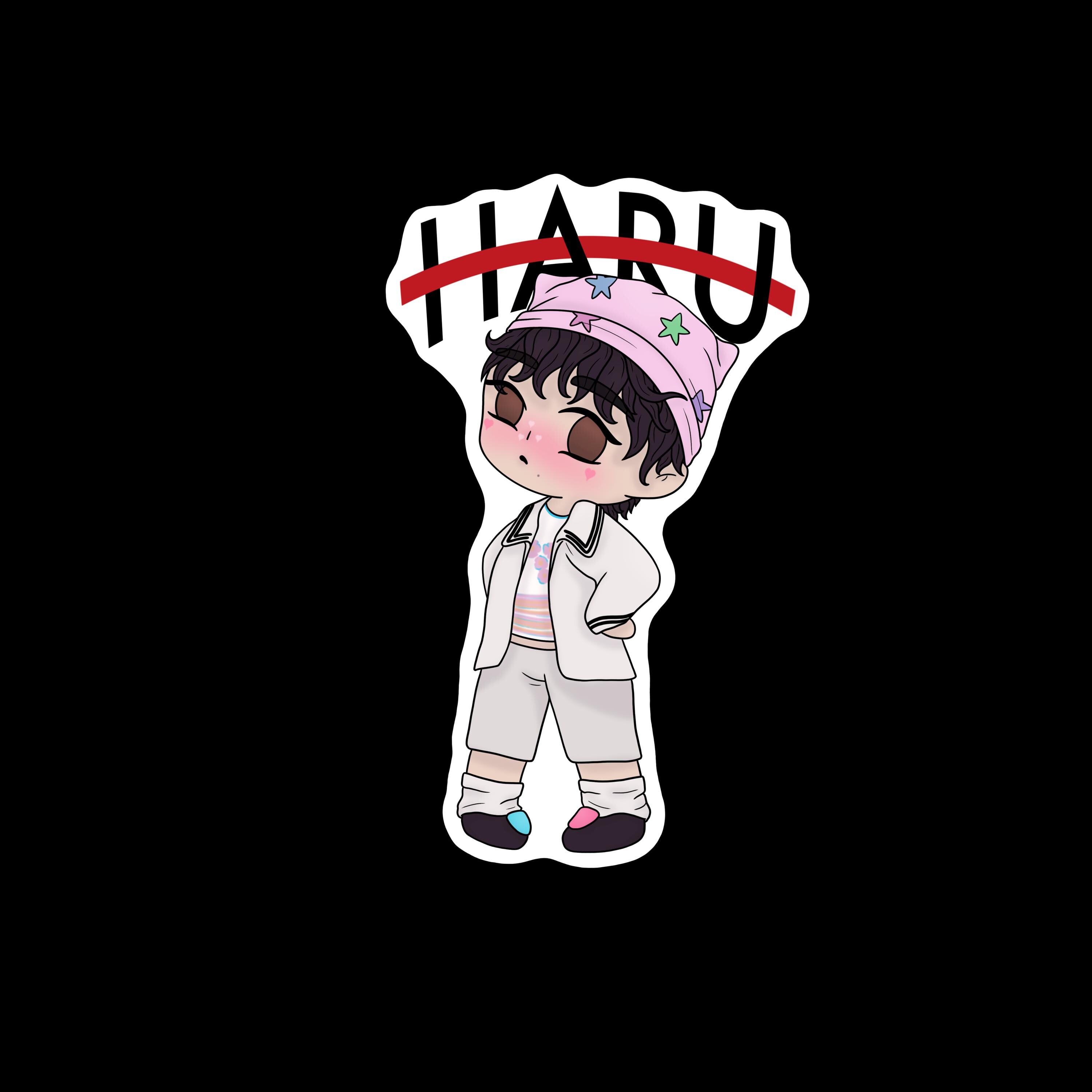 Rui Merch XLOV Chibi Kpop Idol Vinyl Stickers | Haru, Hyun, Wumuti, Rui Fan Merch ...