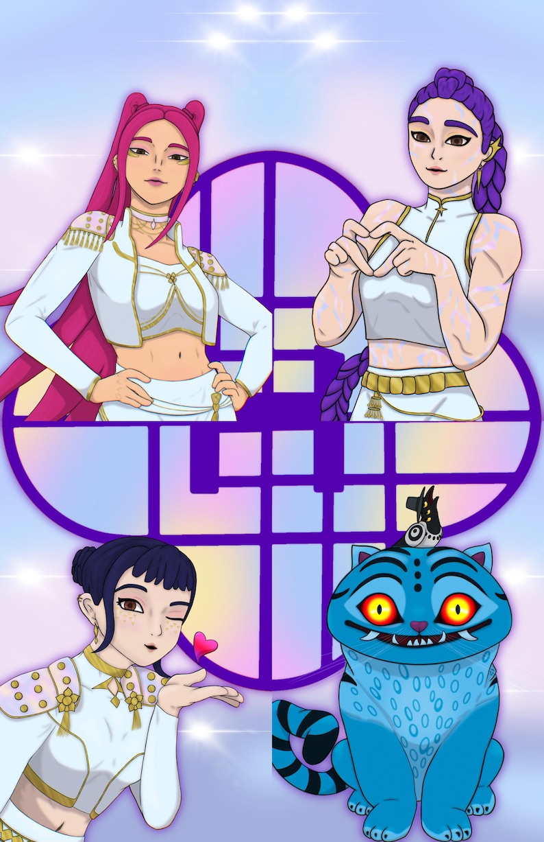 huntrix-kpop-demon-hunters-art-print-girl-group-poster-etsy