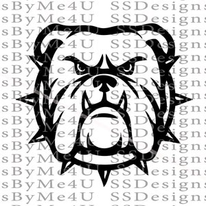 SVG, Bulldog, Mascot, pdf, png, jpg, Cricut Silhouette, Digital Download