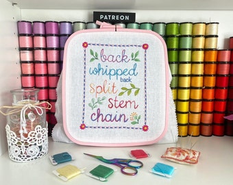 Lettering Sampler for Beginners | Hand Embroidery PDF Pattern + Video Tutorials | Embroidery Samplers Guide Book Page 7