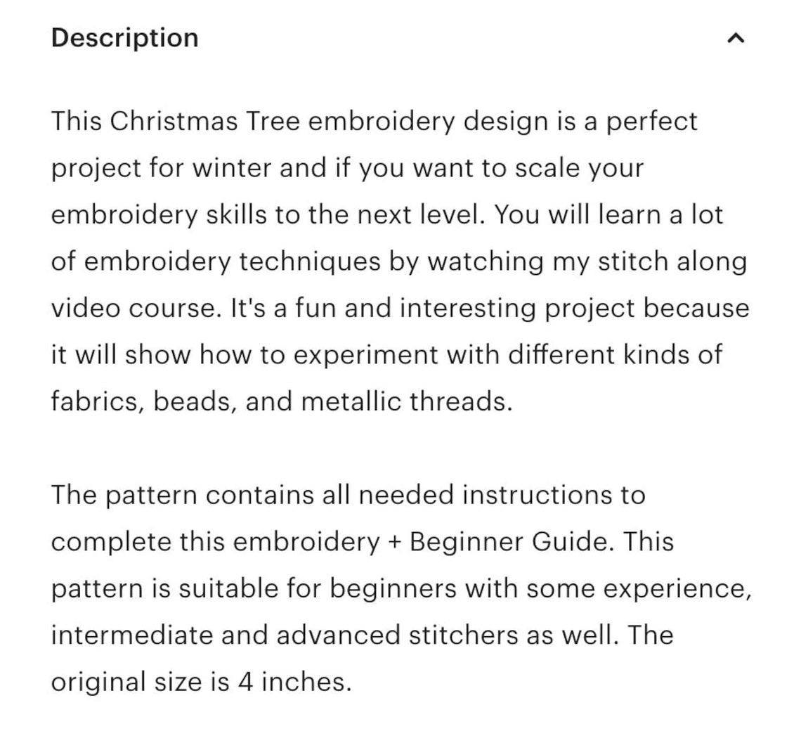Christmas Tree Hand Embroidery Pattern PDF | Digital Download + Video ...