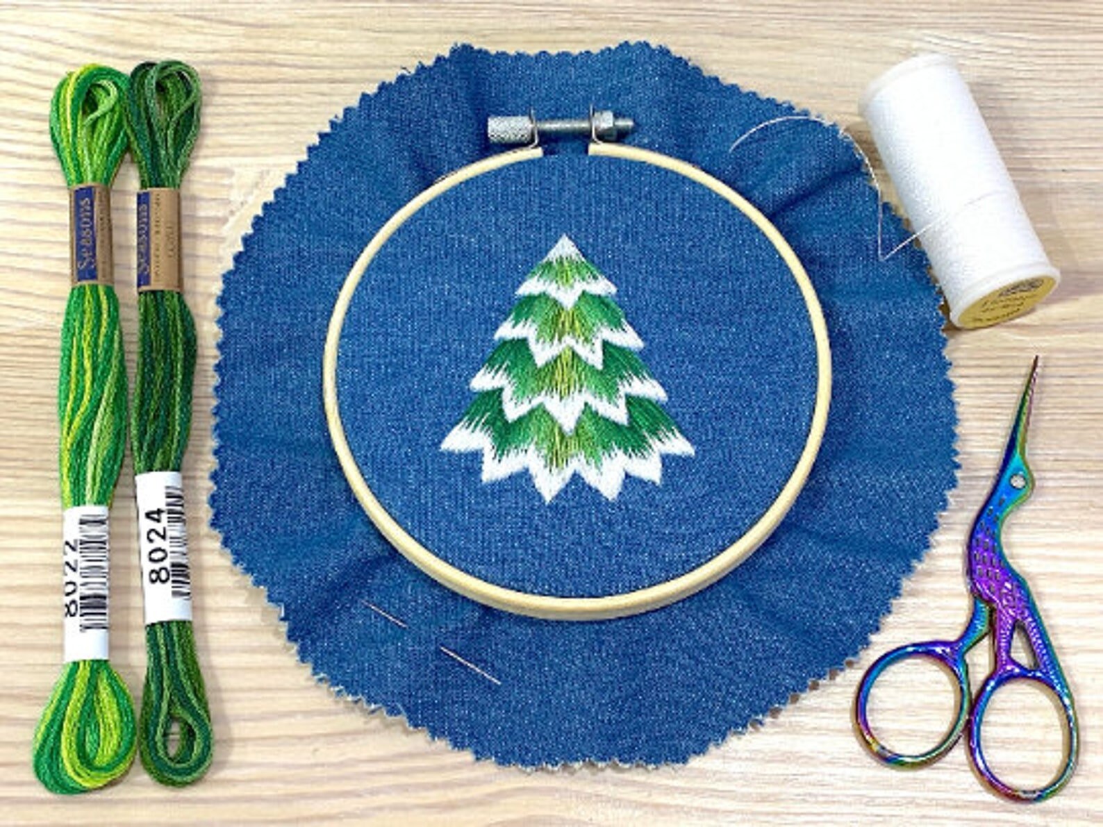 Christmas Tree Hand Embroidery Pattern PDF | Digital Download + Video ...