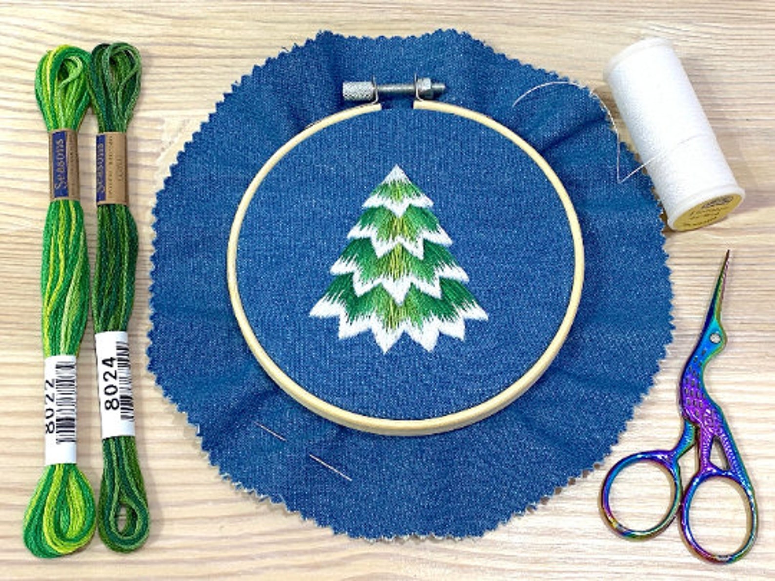 Christmas Tree Hand Embroidery Pattern PDF | Digital Download + Video ...