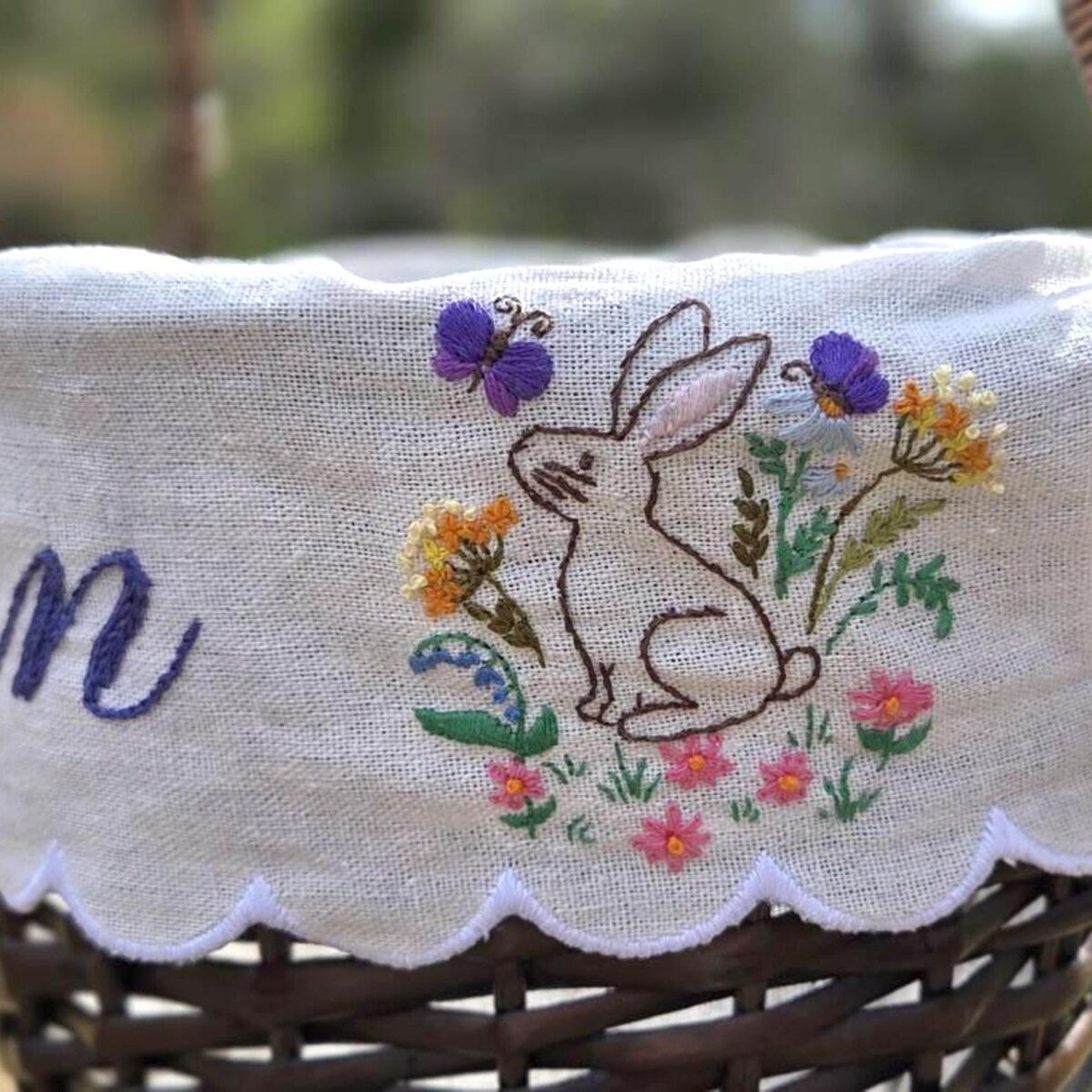 Easter Bunny Hand Embroidery Pattern for Beginners | Digital Download ...
