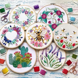 Queen Bee Hand Embroidery Pattern + Complete Video Course | Digital ...