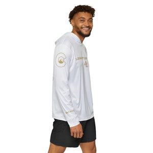 Legacy White/Gold Men's Sports Warmup Hoodie AOP Legacy High School image 6