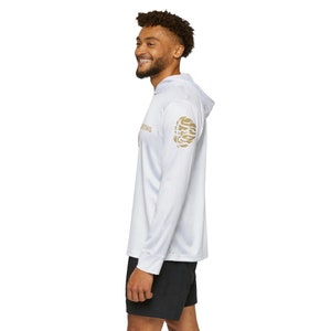 Legacy White/Gold Men's Sports Warmup Hoodie AOP Legacy High School image 5