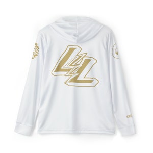 Legacy White/Gold Men's Sports Warmup Hoodie AOP Legacy High School image 2