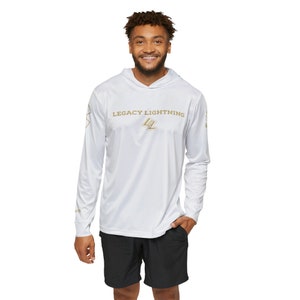 Legacy White/Gold Men's Sports Warmup Hoodie AOP Legacy High School image 3