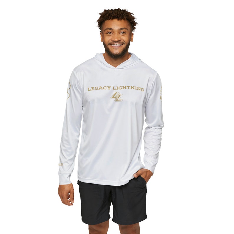 Legacy White/Gold Men's Sports Warmup Hoodie AOP Legacy High School image 3