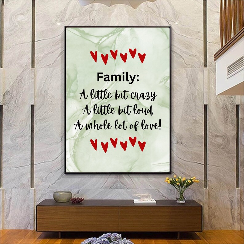Family Wall Hanging/family A Little Bit of Crazy Wall Etsy