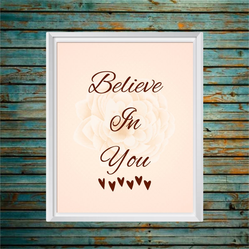 Believe in You Wall Decor/selflove Wall Decor/inspirational Etsy