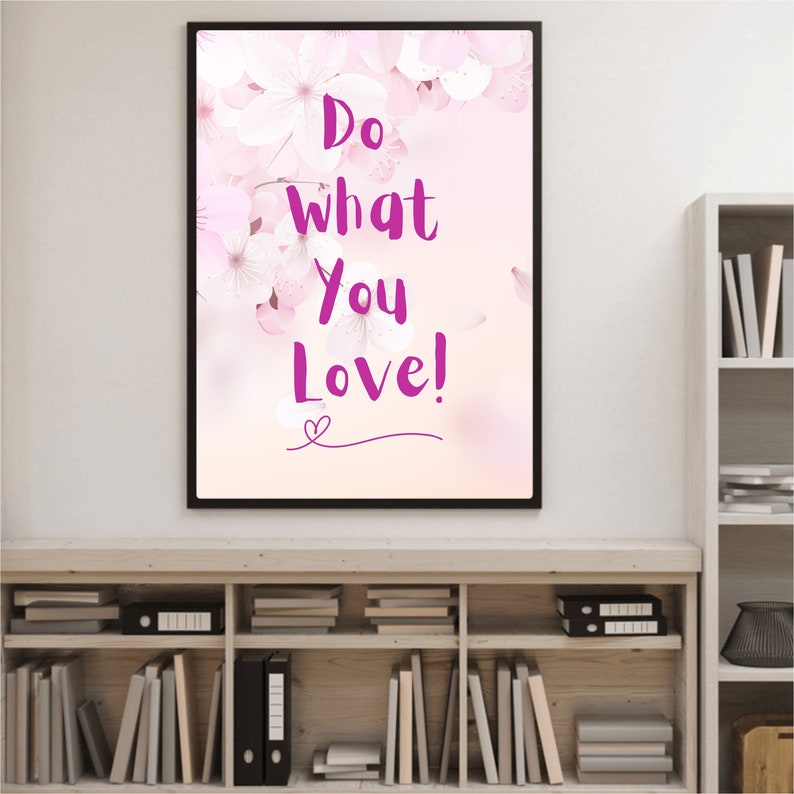 Do What You Love Poster/selflove Wall Decor/motivational Wall Etsy