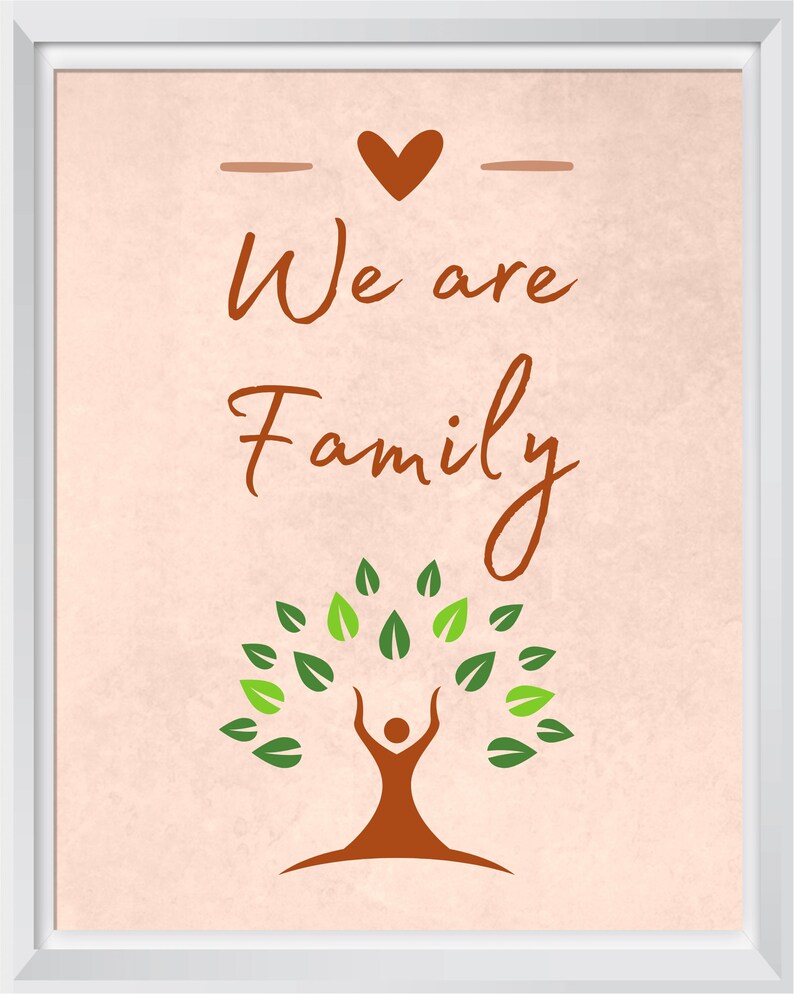 We Are Family Poster/we Are Family Wall Decor/family Wall Etsy