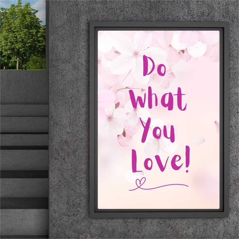 Do What You Love Poster/selflove Wall Decor/motivational Wall Etsy