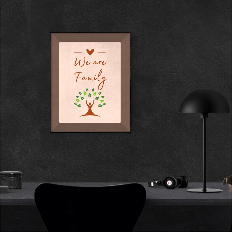 We Are Family Poster/we Are Family Wall Decor/family Wall Etsy
