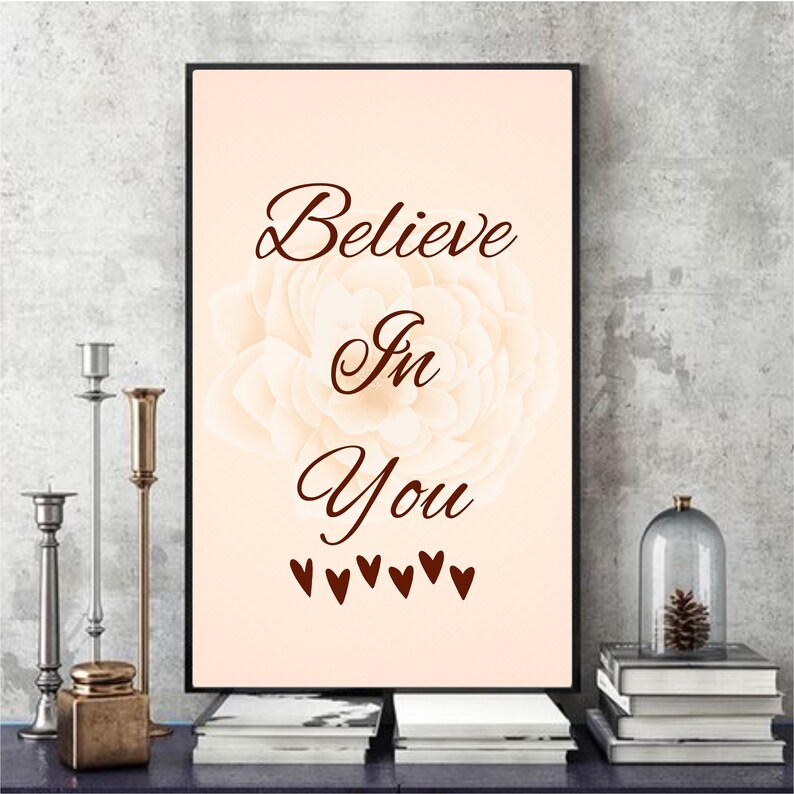 Believe in You Wall Decor/selflove Wall Decor/inspirational Etsy