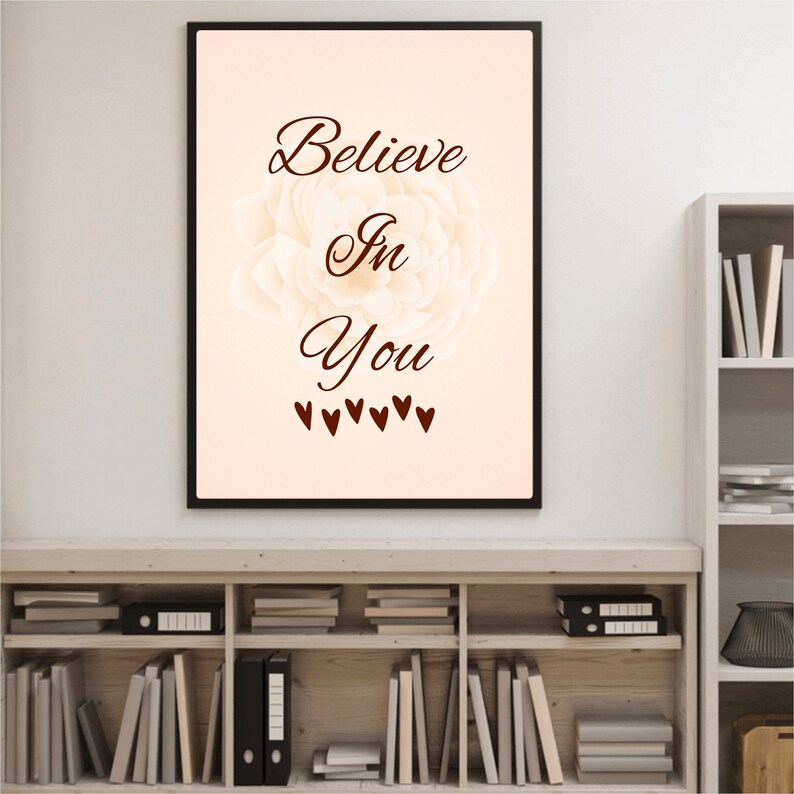 Believe in You Wall Decor/selflove Wall Decor/inspirational Etsy