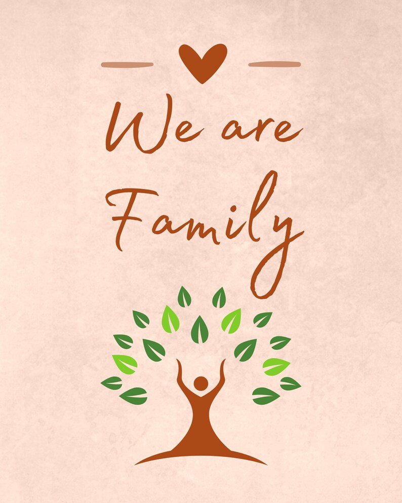 We Are Family Poster/we Are Family Wall Decor/family Wall Etsy