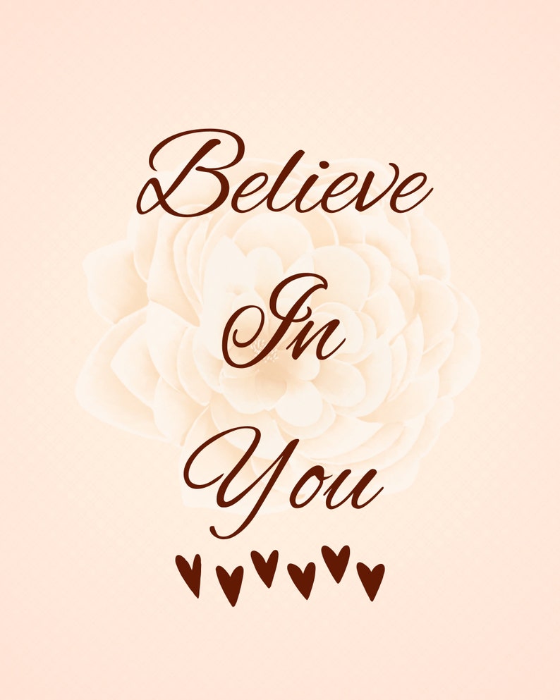Believe in You Wall Decor/selflove Wall Decor/inspirational Etsy