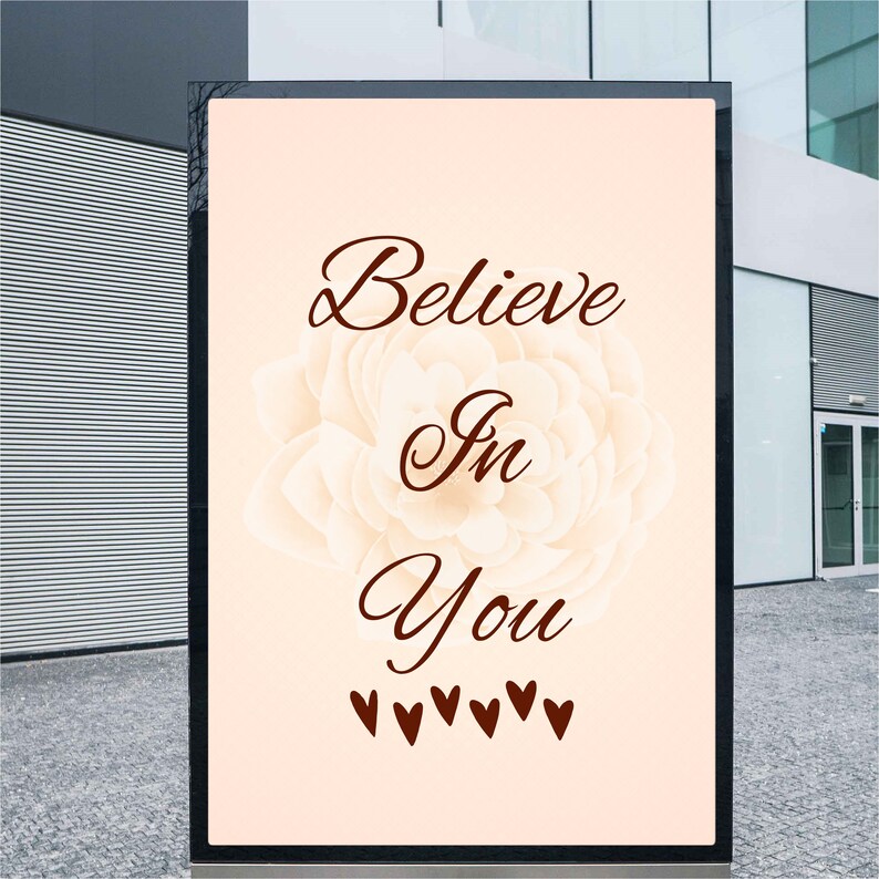 Believe in You Wall Decor/selflove Wall Decor/inspirational Etsy