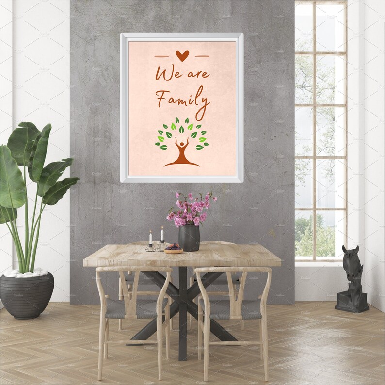 We Are Family Poster/we Are Family Wall Decor/family Wall Etsy