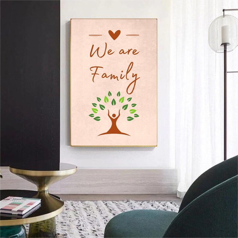 We Are Family Poster/we Are Family Wall Decor/family Wall Etsy
