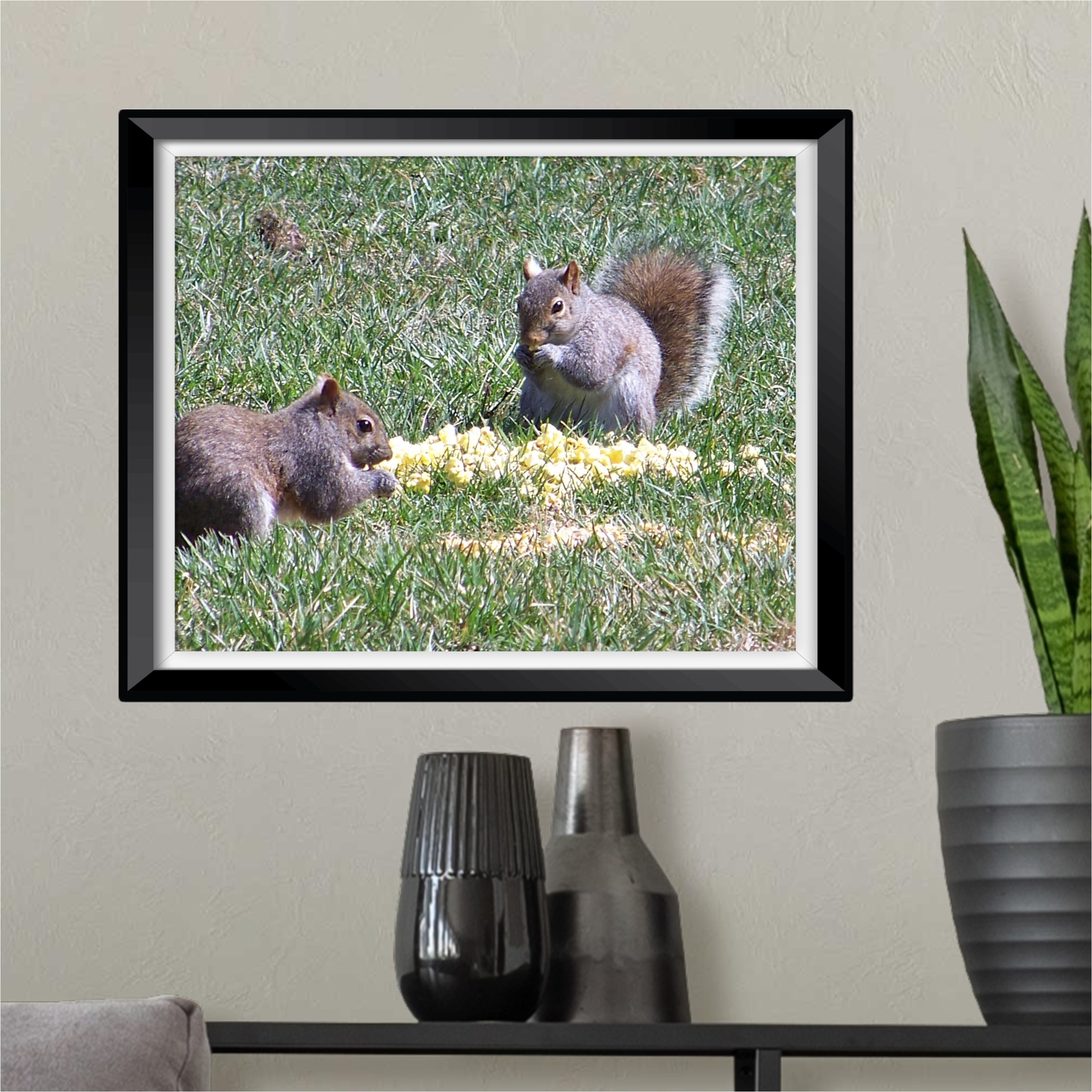 Squirrels Eating Popcorn Wall Decor/nature Wall Decor/squirrel Etsy