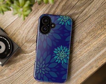A Blue Tapestry design phone case/ Tough Phone Cases iphone16/iphone15/ iphone14/samsung galaxy S24/google pixel