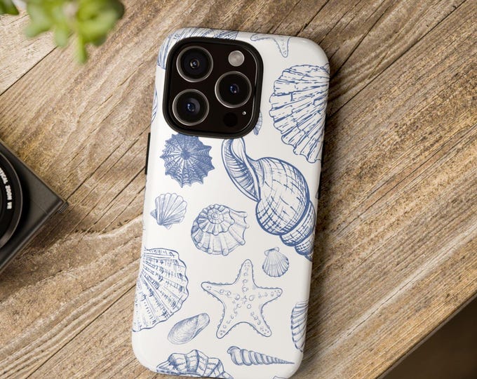 Coastal Shells Tough Phone Case: Beach Lover Gift iphone 17 available