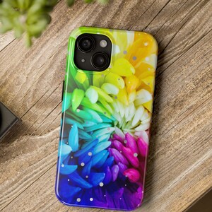 Iphone 15 pro max case/ Bright Floral Tough Phone Cases/colorful phone case/Samsung galaxy phone case/rainbow phone case cases/phone case