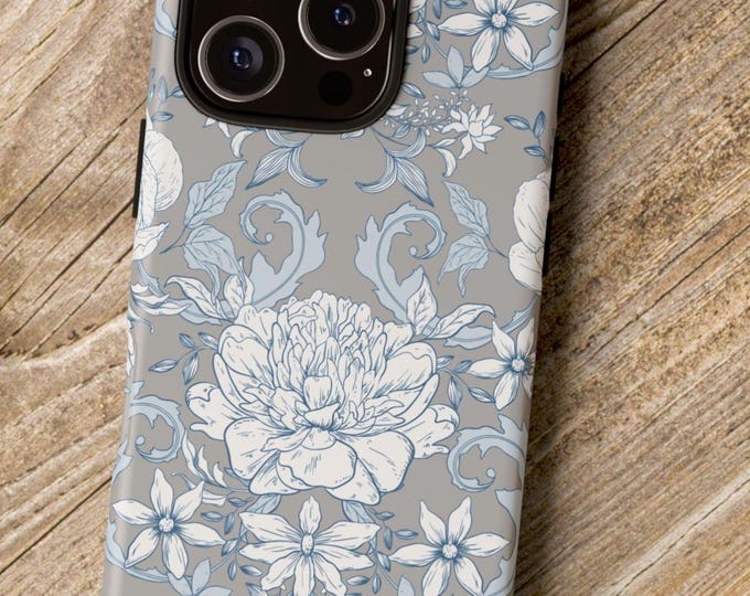 Damask Floral Phone Case: Protective Dual Layer