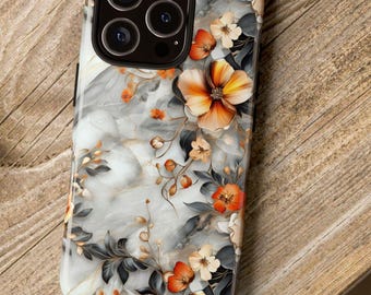 Floral Phone Case, Tough Cases with Elegant Design, Perfect for Gifts, Floral Pattern, Stylish Accessories