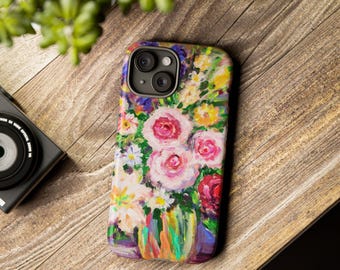 A Vintage Floral Tough Phone Cases/iphone 16 pro max/floral phone case/Samsung galaxy phone case/Google pixel phone case cases/phone case