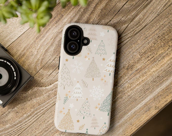 A Christmas tree phone case/Merry Christmas/ iphone16/iphone15/iphone1414/Samsung Galaxy S24/Google pixel/Tough Phone Cases