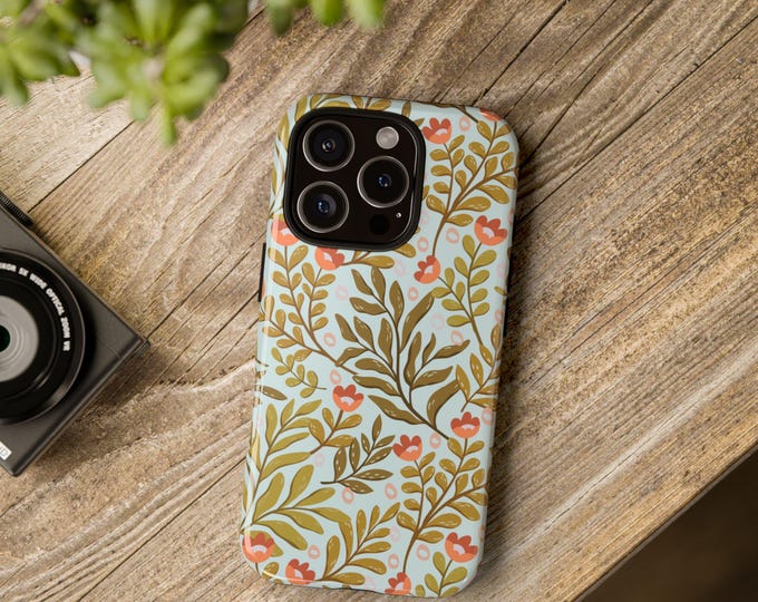 Boho Tough Phone Case, Bohemian Style Protective Cover, Mandala Phone Case, Floral Phone Cover, Unique Phone Accessories, Hippie Phone Case