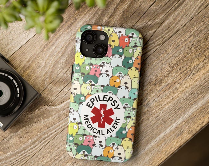 A Epilepsy Medical Alert Tough Phone Cases iphone 16/iphone15/iphone14/iphone13/Samsung Galaxy/Google pixel