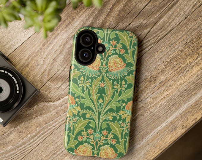 A Vintage Floral Tough Phone Cases iphone16/iphone15/iphone14/Samsung Galaxy/Google pixel