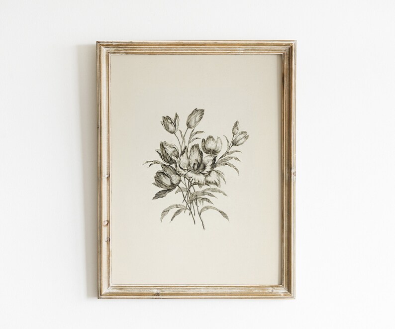 Vintage Sketch Lillies Printable Downloadable File SK038 - Etsy