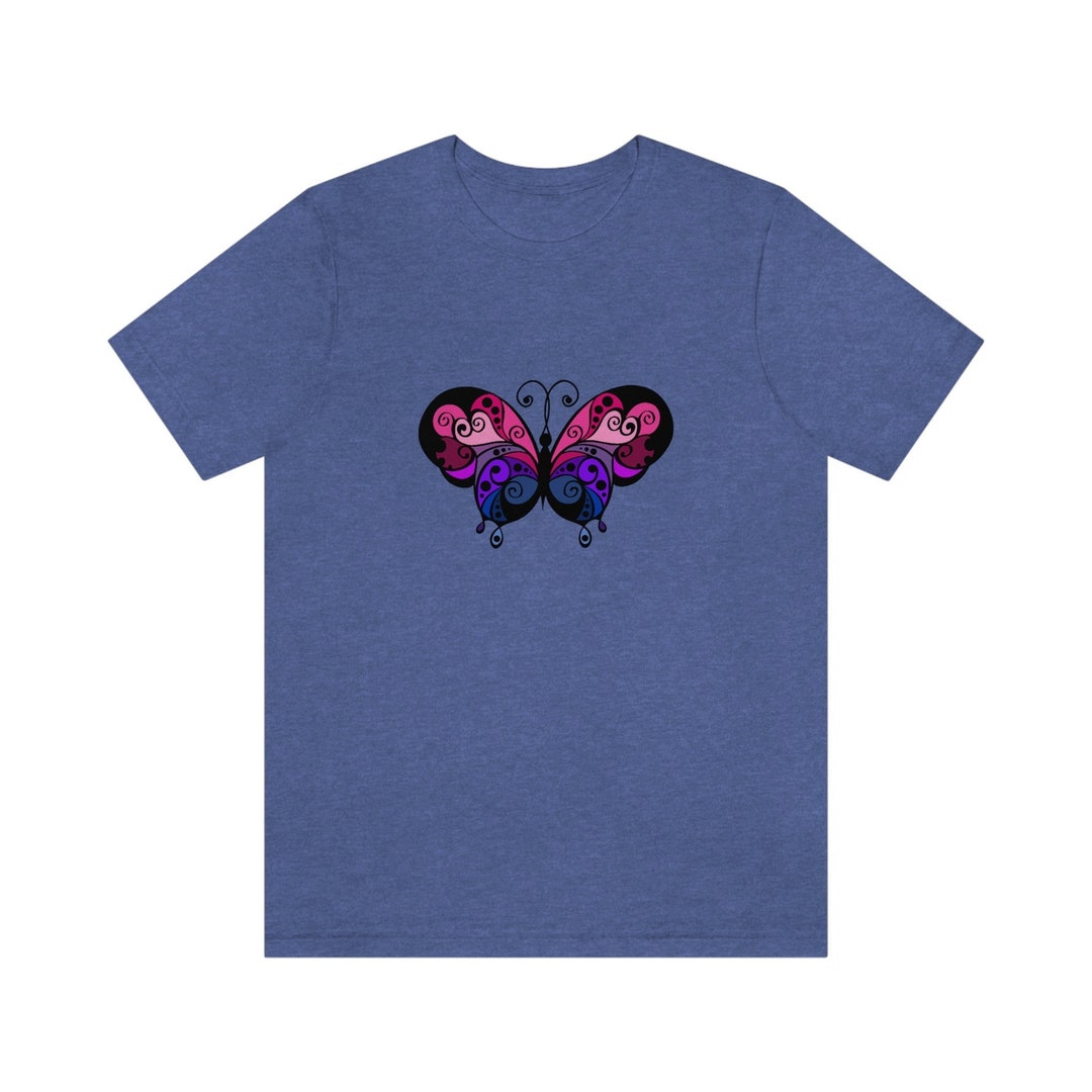 Bisexual Flag Butterfly Jersey Tee Subtle - Etsy