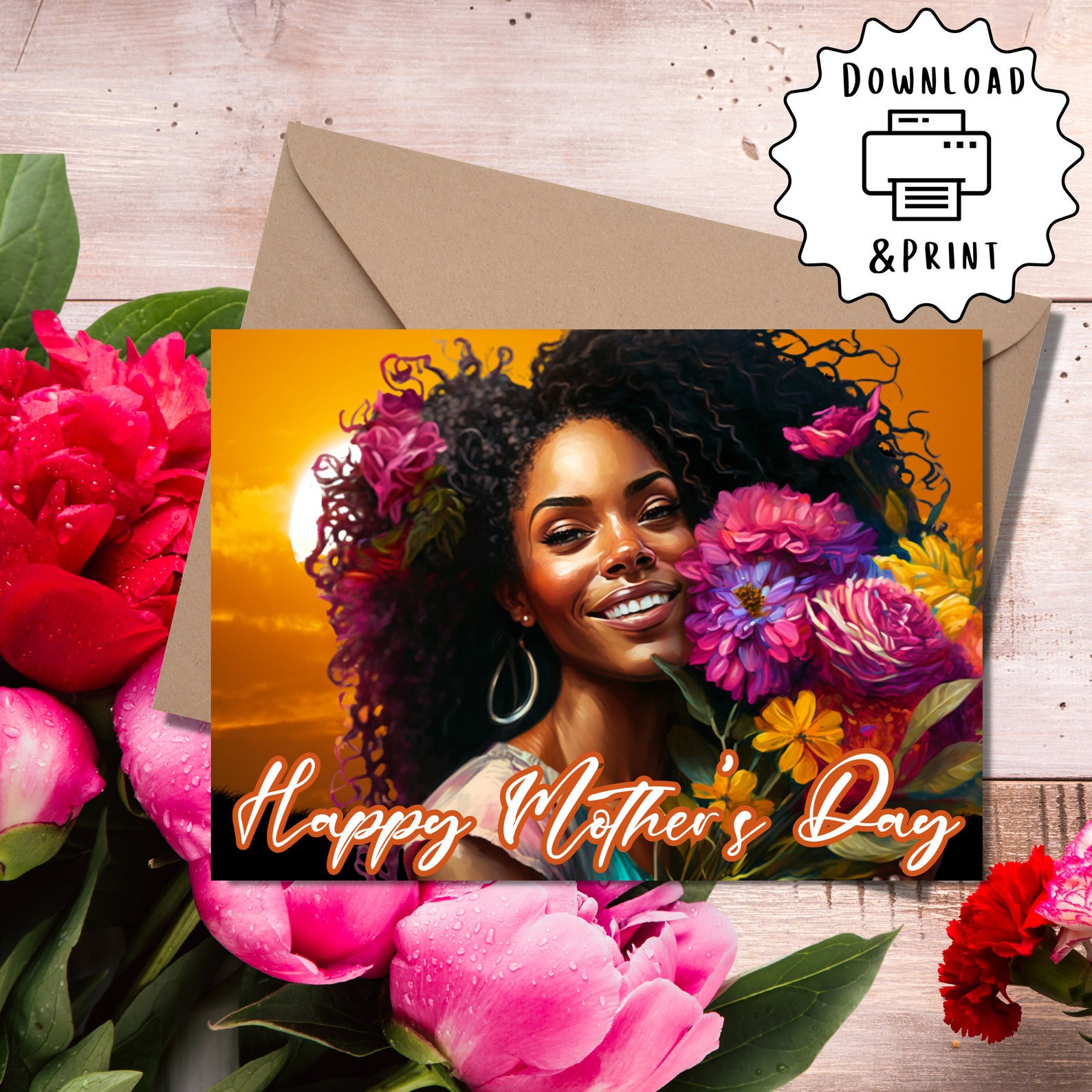 Black Mom Magic Mother's Day Card: African American Celebration ...