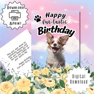 Hond moeder verjaardag | Bont-Tastic | Hond moederkaarten | Afdrukbaar | Interieur offerte | Wenskaart digitaal zelfprinten / tekst / e-mail delen