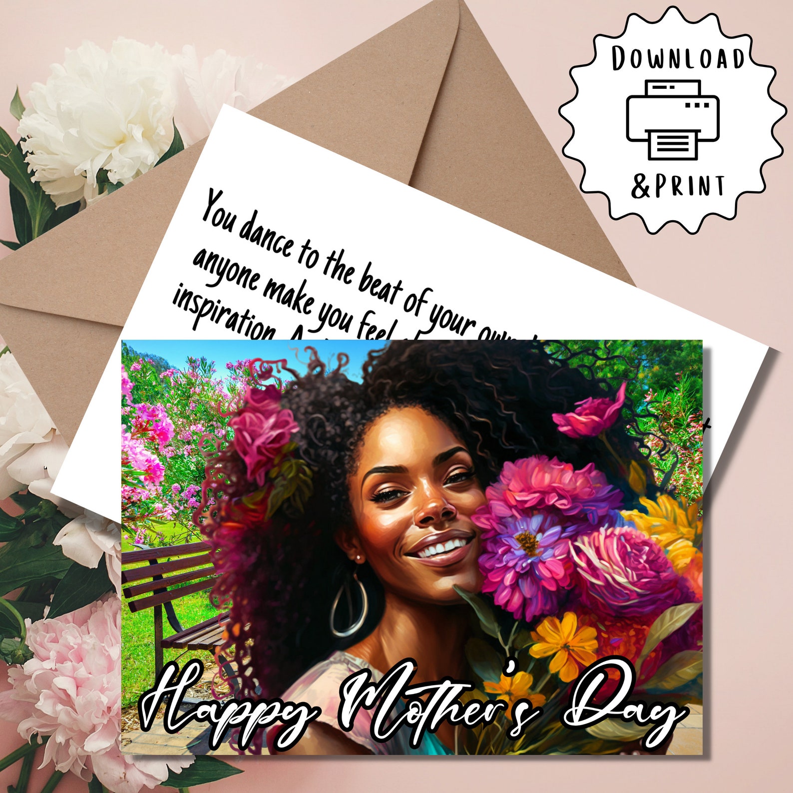 Black Mom Magic Mother's Day Card: African American Celebration ...