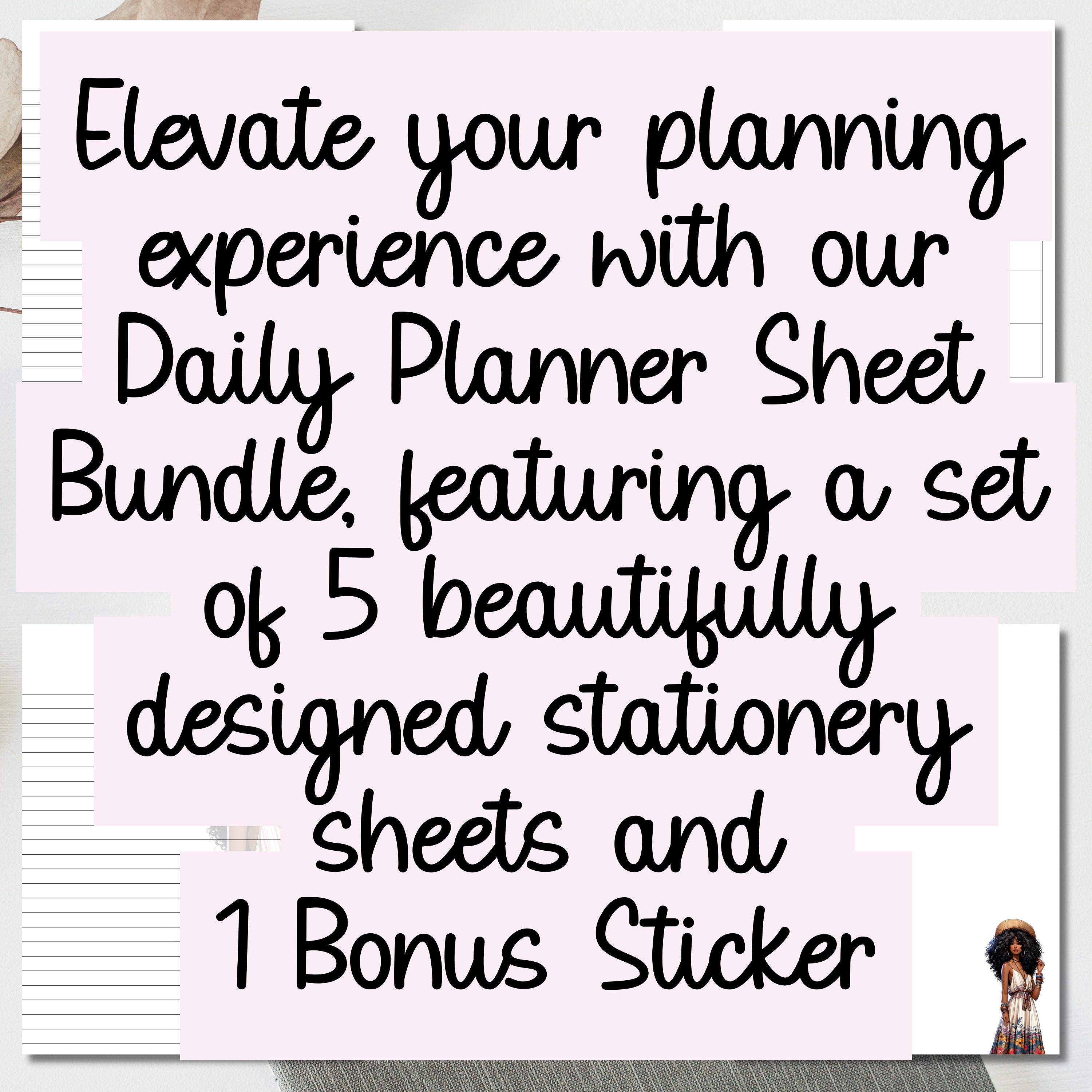 Printable Daily Desk Sheets | 5 Single Page Daily Desk Planner ...