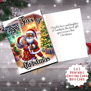 The Joy of Christmas Card | Printable Greeting Card | Interior Msg | Print and Cut or Share Digital E-card via Text, Email Share