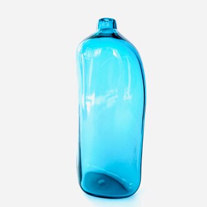 Vintage MCM Off Shape Handmade Art Glass Vase Bottle