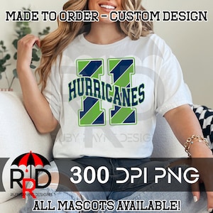 Mascota universitaria ondulada y carta hecha a pedido PNG para impresiones de sublimación y DTF, 300 ppp, deportes escolares de mascota personalizados hechos a pedido de cualquier color